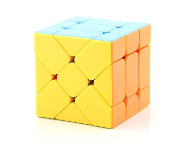 泛新三阶移棱魔方粉色 异形顺滑魔方趣味免贴益智儿童玩具批发