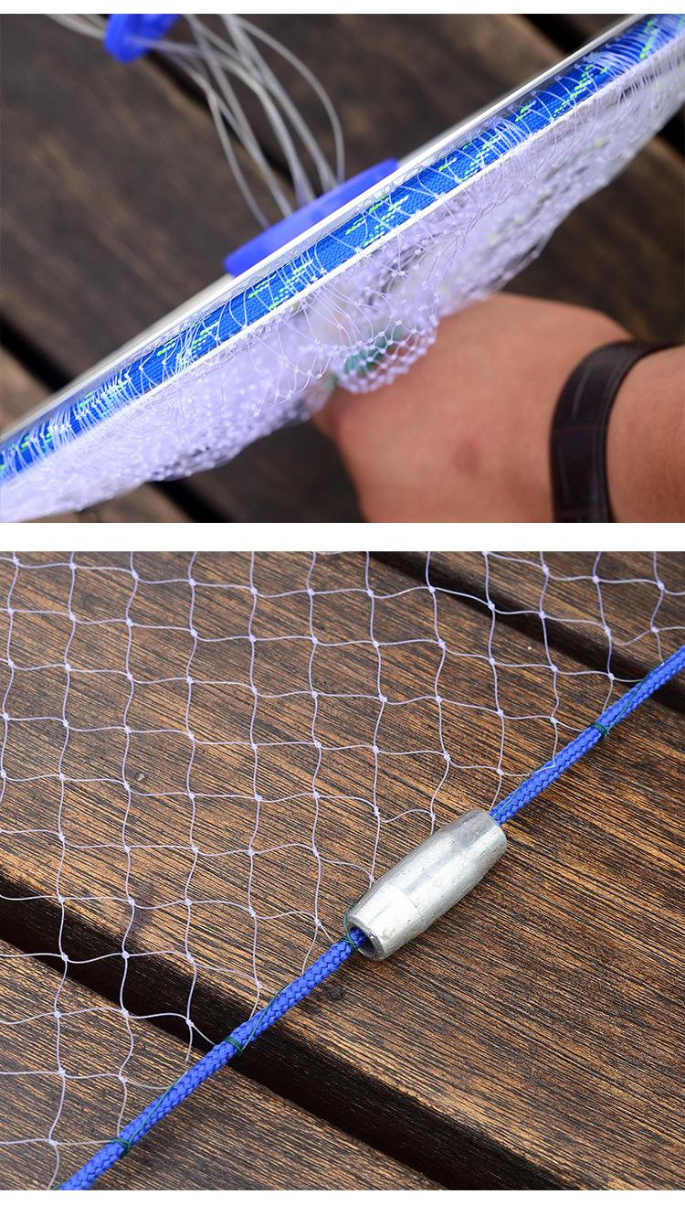 央视款美式手抛网手撒网易撒易抛网旋网捕鱼网渔网铝圈式鱼网铝环