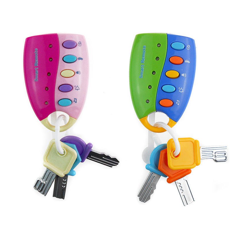 Security Lock Car Remote Control Key Model Infant Early Education Children's Music Key Cross-Border Toys Wholesale