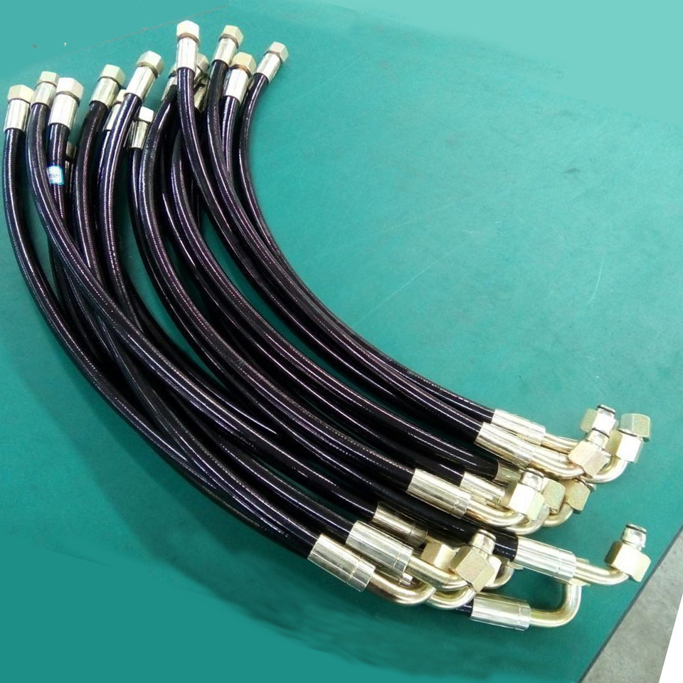 液压胶管总成加工订制光面高压树脂耐油管钢丝增强液压油管总成|价格|