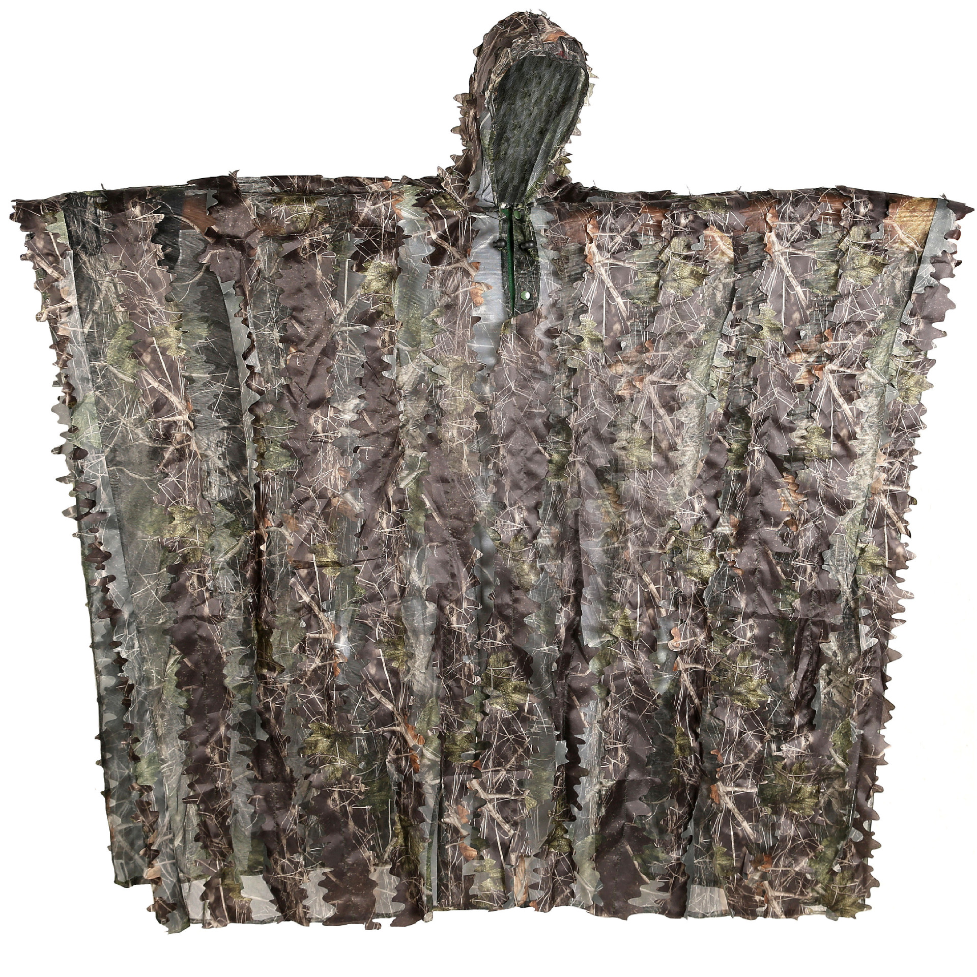 幽灵黑树叶吉利服3d树叶披风伪装服枫叶迷彩吉利服幽灵树叶披风