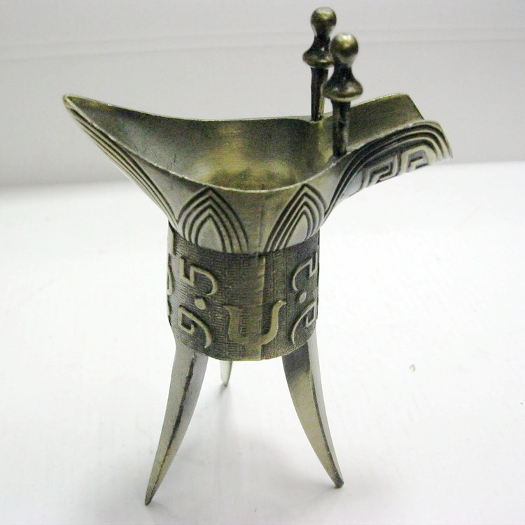 批发供应 仿古青铜乾隆杯 三脚仿古酒杯 新大号乾隆杯 爵杯不带盒