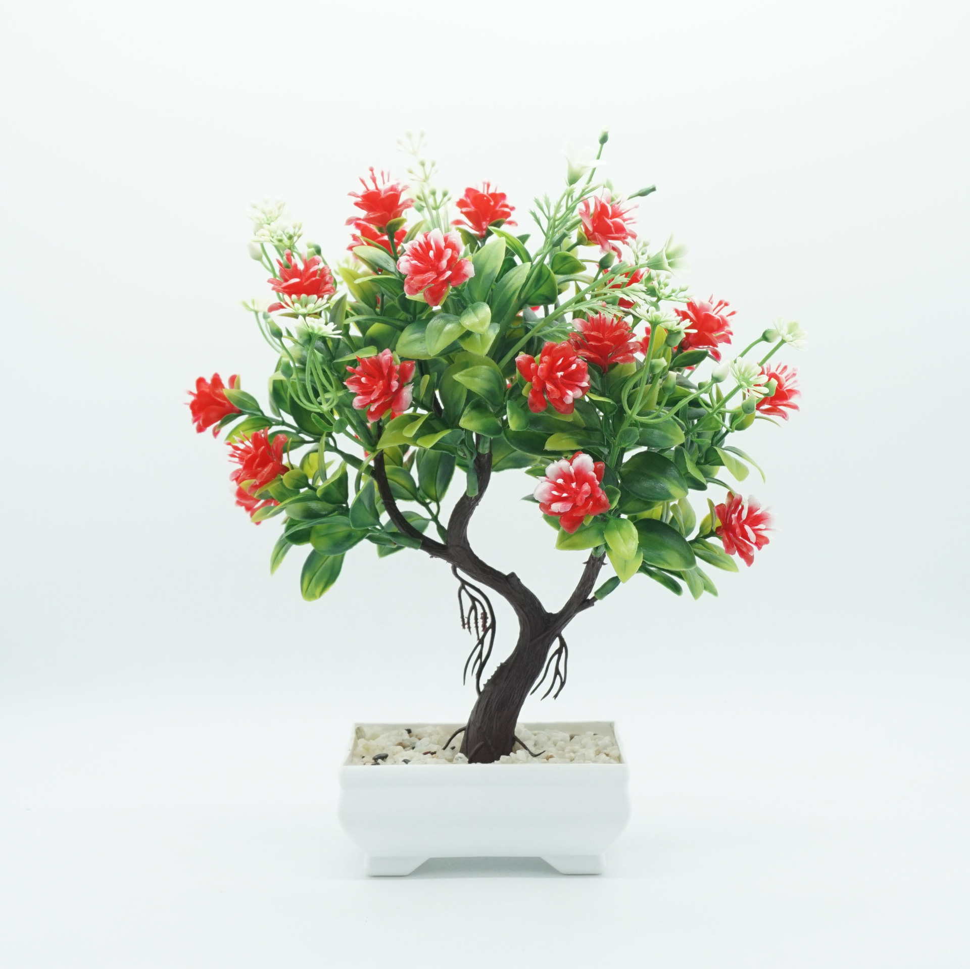 厂家直销仿真花盆景 迎客松假花盆栽摆件仿真盆景套装 家具装饰花