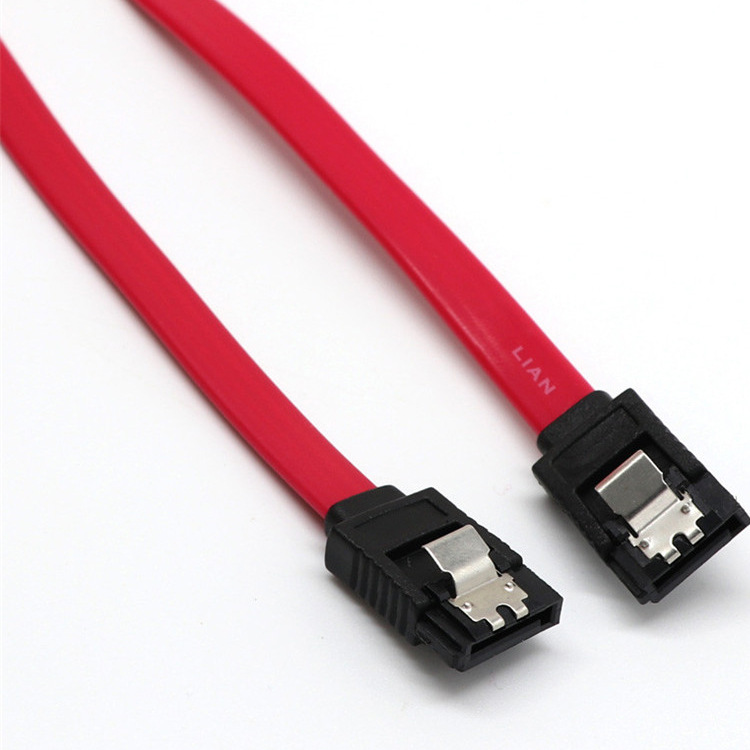 sata 2.0线 7p双弹片 sata线 90-180度 50cm sata 数据线   sata 2.