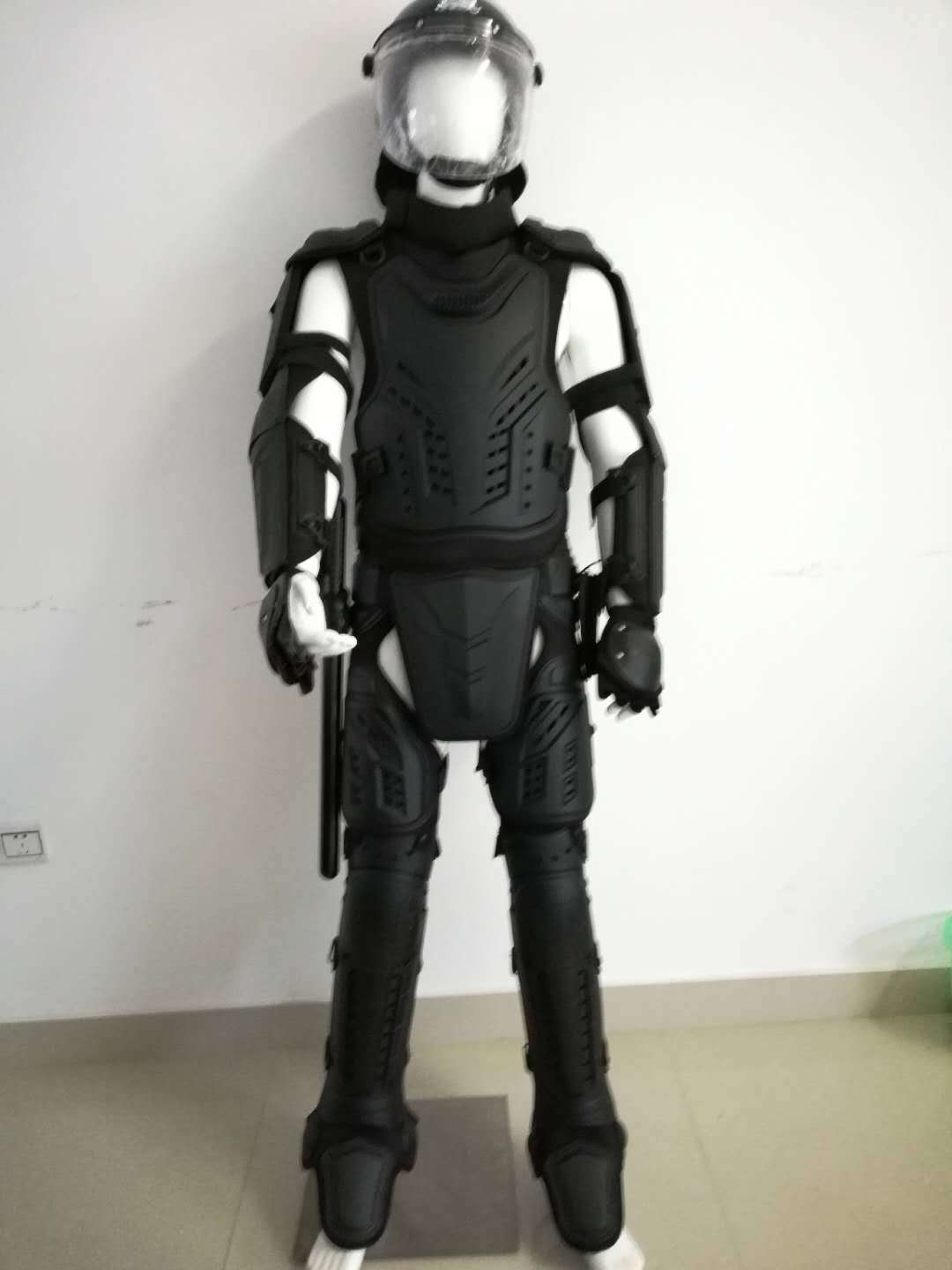 防暴盔甲黑色阻燃硬质防护装备全身防护安保装备防暴服