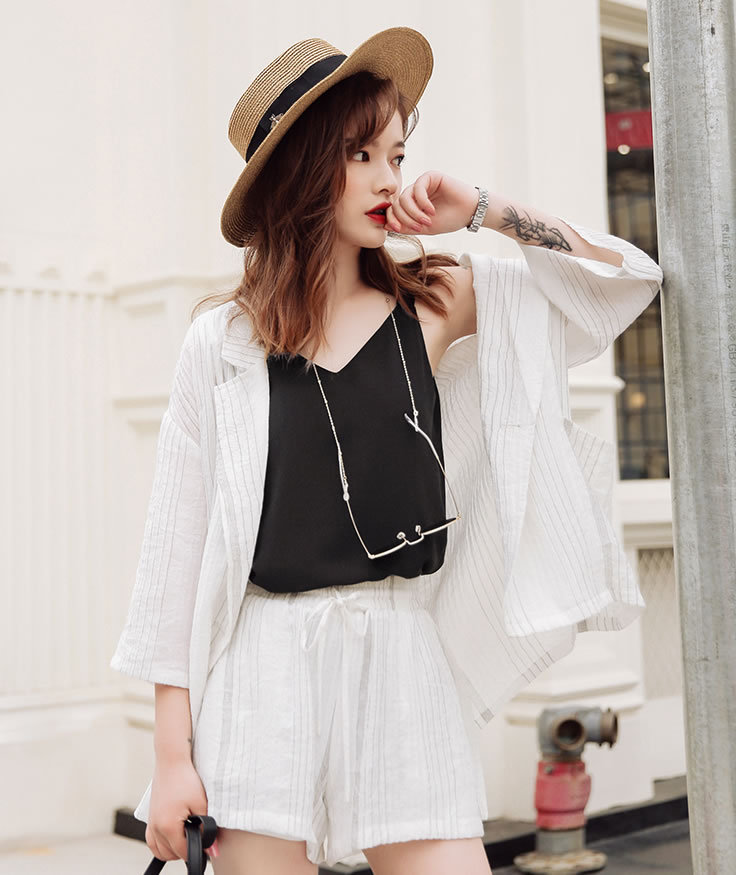 洋气短裤套装时髦韩版社会女神范夏季女时尚网红两件套2020新款潮