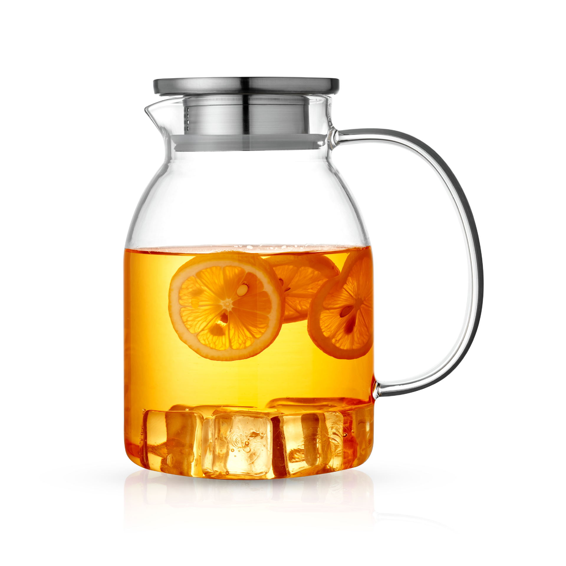 臻琦厂家直销耐热玻璃冷凉水壶茶杯不锈钢盖加厚果汁壶大容量家居