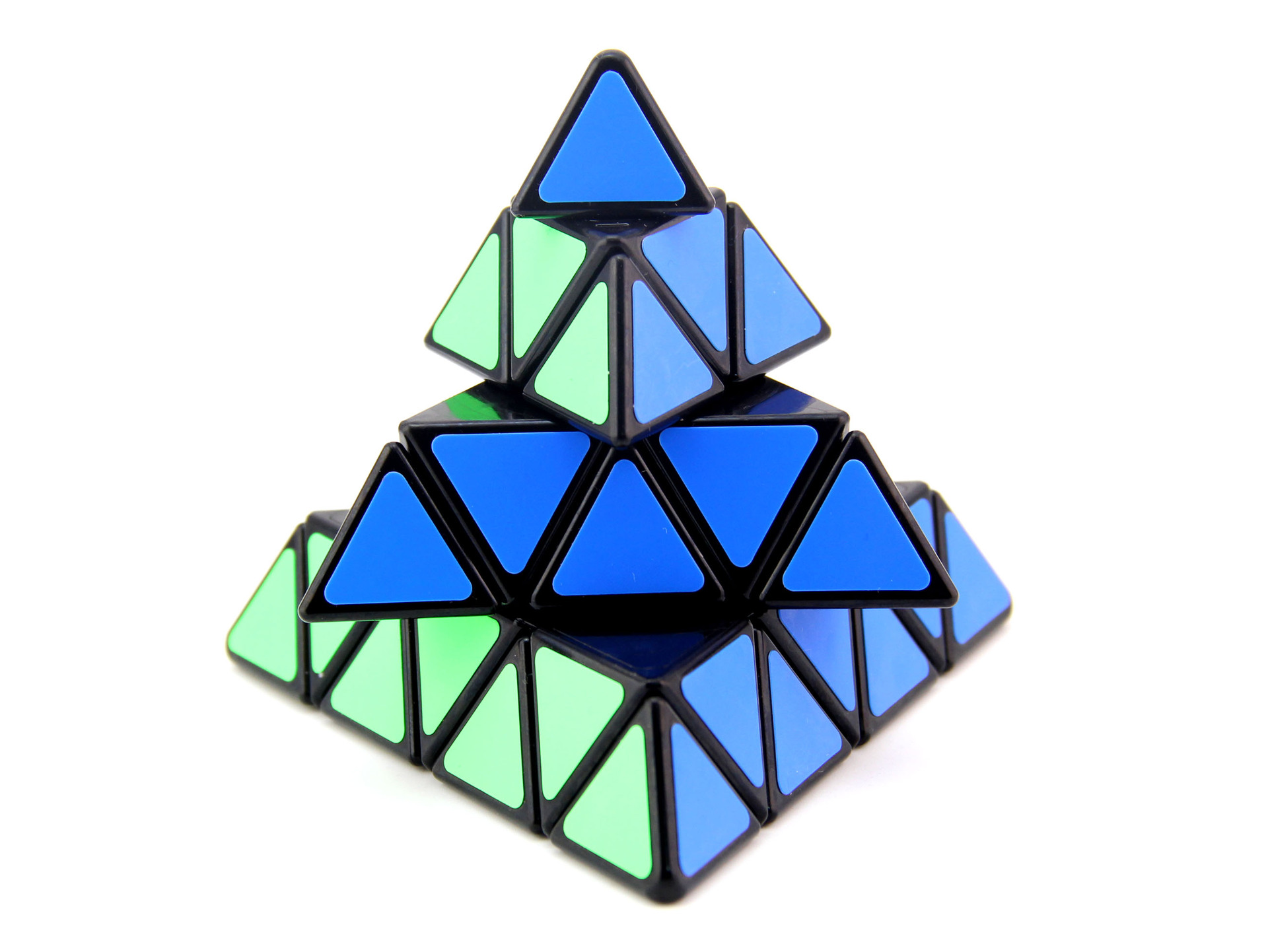 圣手四阶金字塔魔方黑色 比赛专用速拧学生成人益智魔方批发