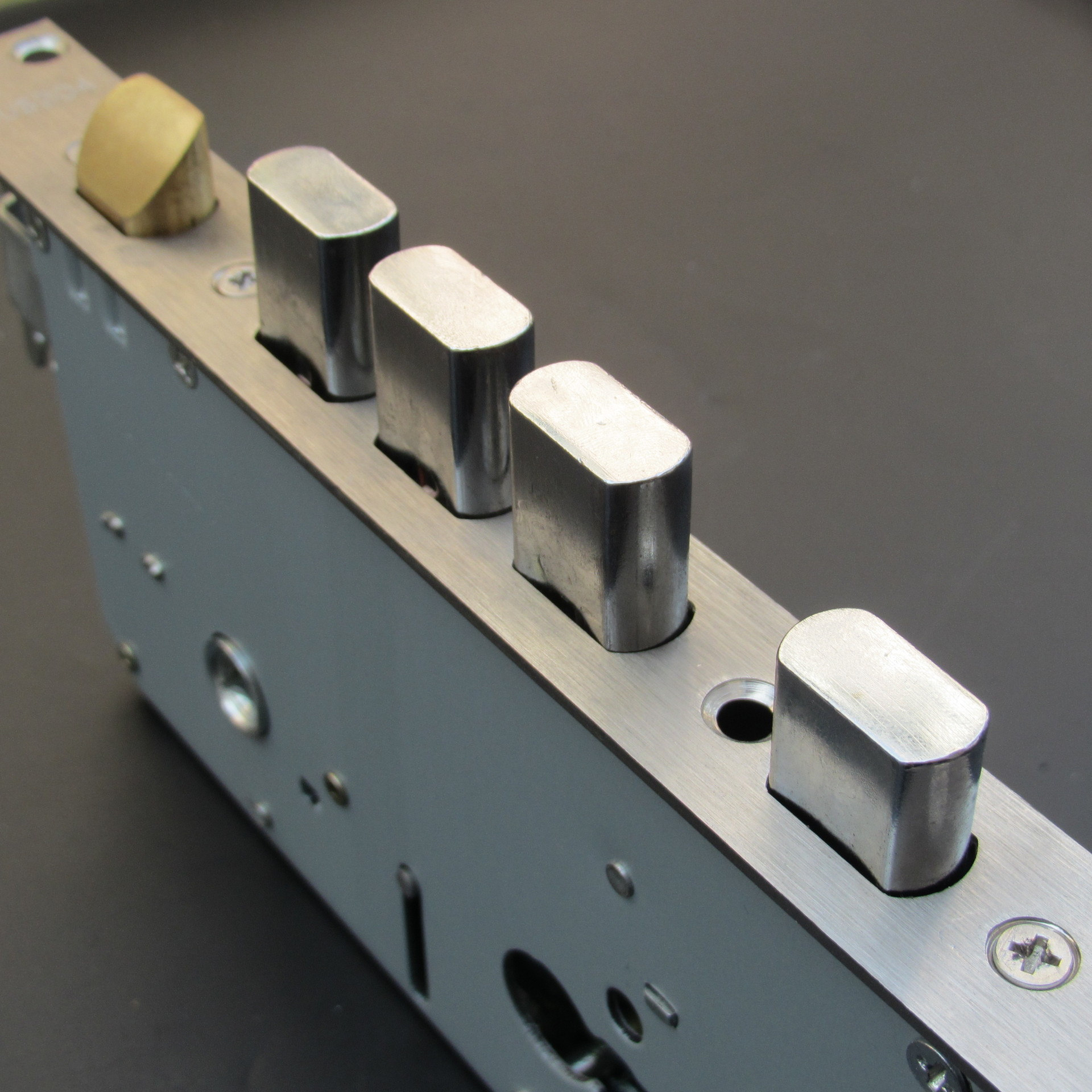 304不锈钢防盗门锁体双活双快小方头铜舌锁体通用智能指纹锁锁体