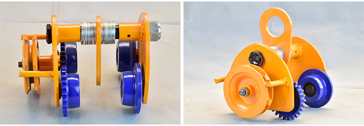 手推手拉跑车桃形单轨手动小车工字钢轨道行车手推跑车起重滑车