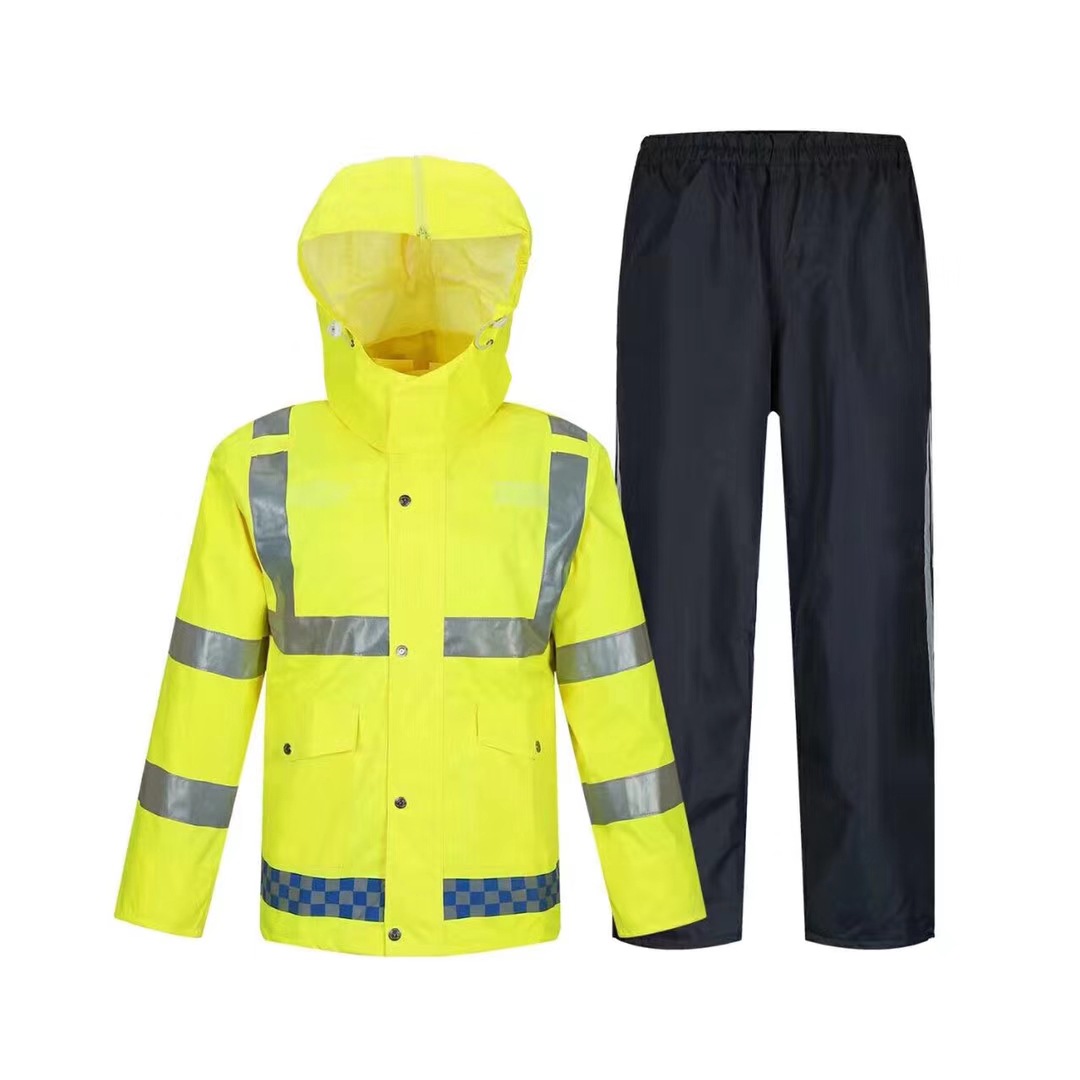 批发定制橡胶雨鞋pvc工矿雨鞋反光雨衣户外雨衣套装样品专拍优惠