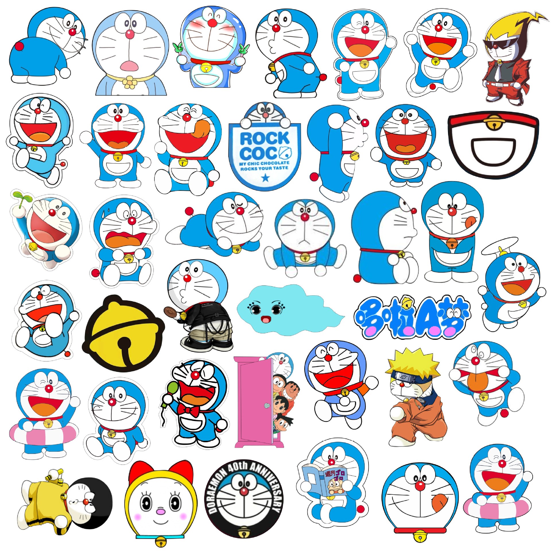 来图定制多拉a梦亚克力徽章 叮当猫胸针 大小眼手机贴片 学生胸牌