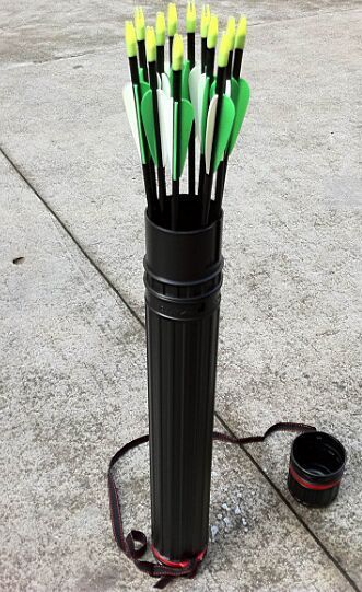 弓箭配件 箭筒 可伸缩圆筒射箭器 伸缩箭筒 射箭器材