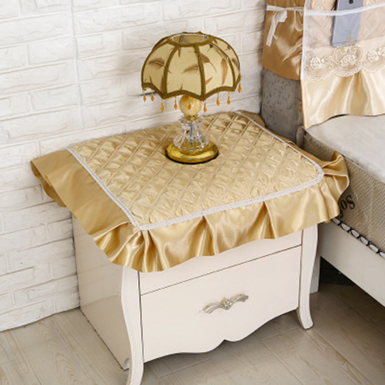 床头柜套罩卧室简约现代欧式蕾丝定制盖巾唯美风格床头柜套罩