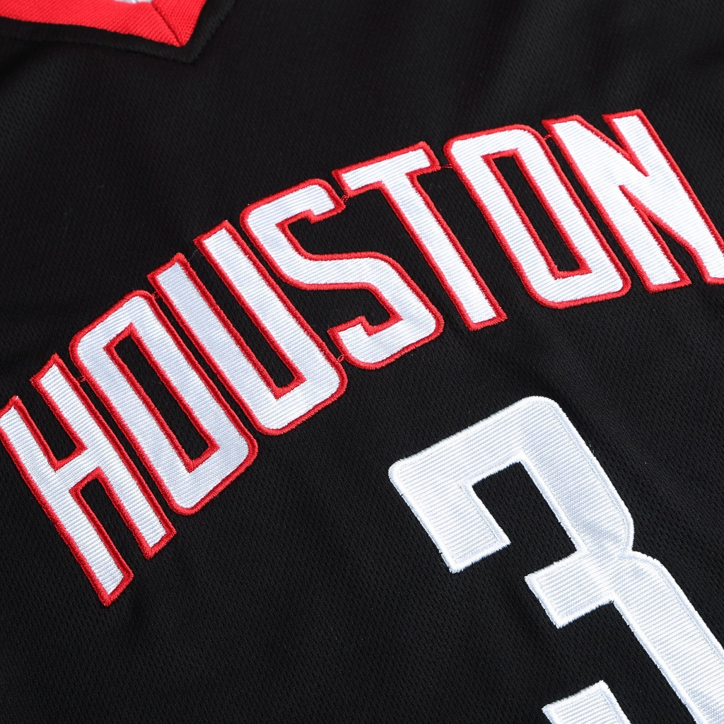 火箭队3号保罗球衣篮球服套装黑色paul战衣刺绣工艺一件代发