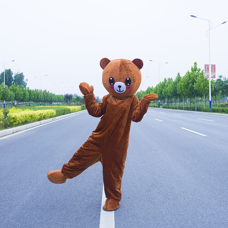 厂家批发大号网红卡通人偶求婚道具 定制棕熊毛绒玩具 情人节礼物