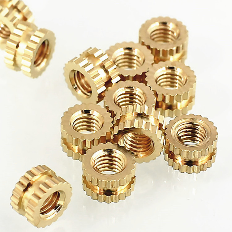 铜螺母 厂家供应注塑滚螺母 预埋m3*5*3铜螺母 铜螺帽