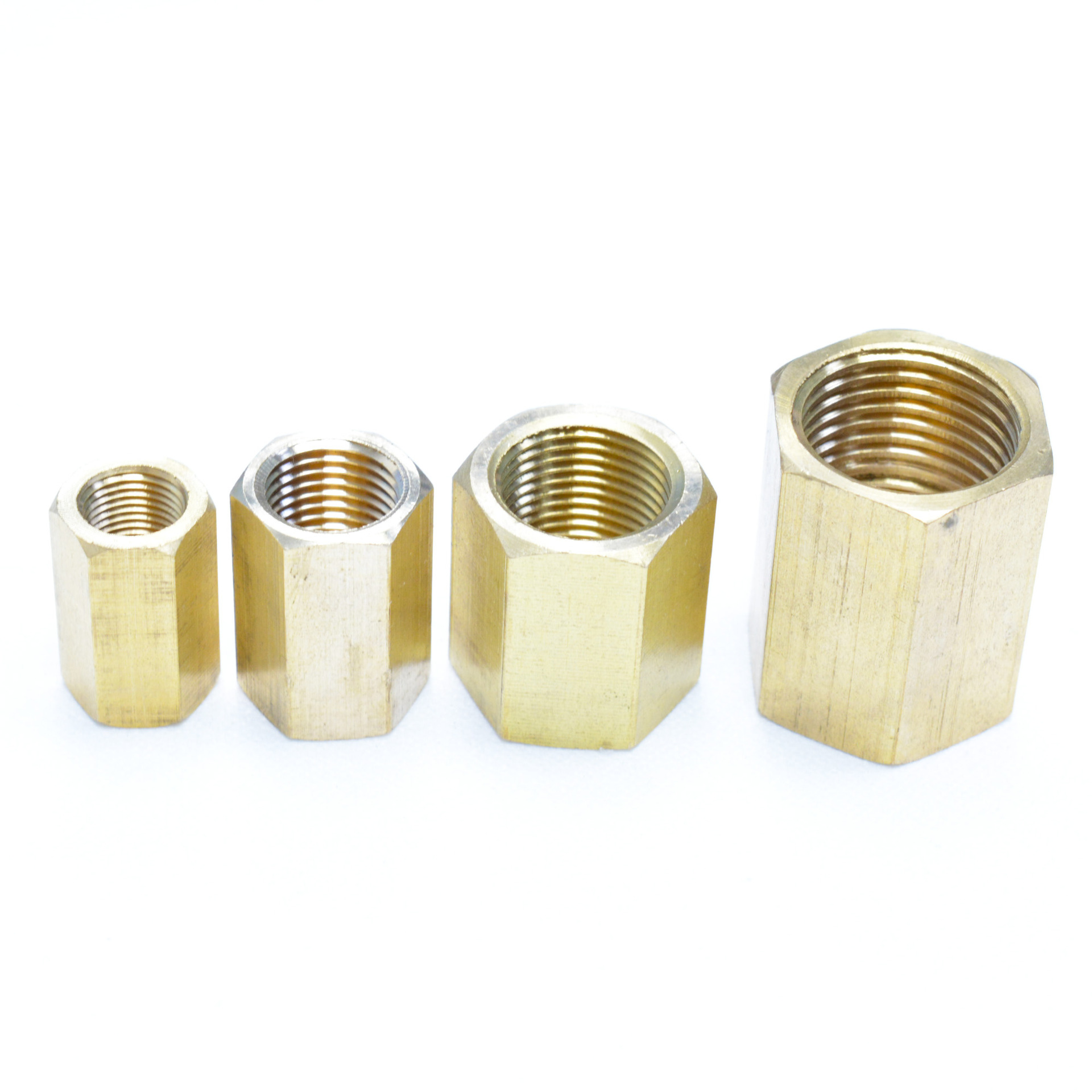 厂家批发加厚铜内牙直通六角加厚双内丝接头水暖管固配件管古直接