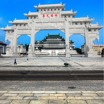 曲阳石雕牌坊雕塑厂家批发大理石花岗岩牌楼园林街道门牌石摆件