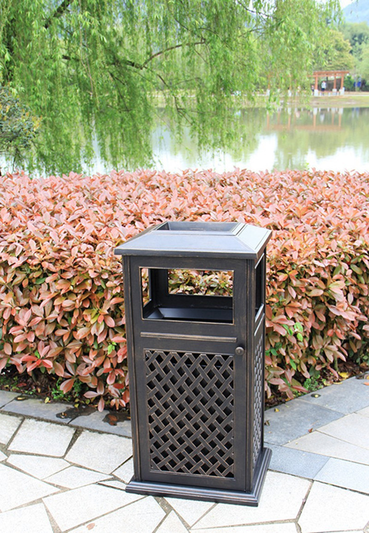 高档铸铝垃圾桶公园果皮箱 景区垃圾箱批发铸铝垃圾箱厂家定制