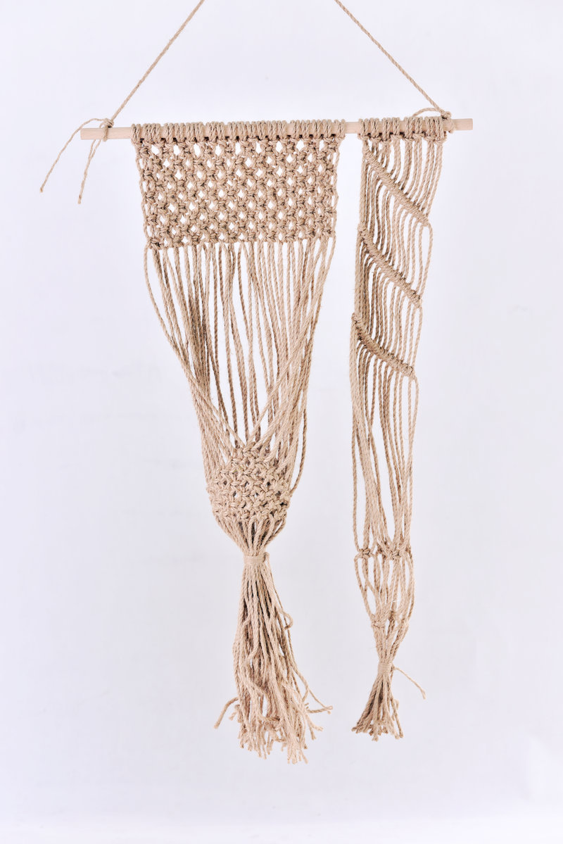 麻绳网兜一件代发手工编织网兜 吊篮花盆绳子加粗彩色棉绳吊篮