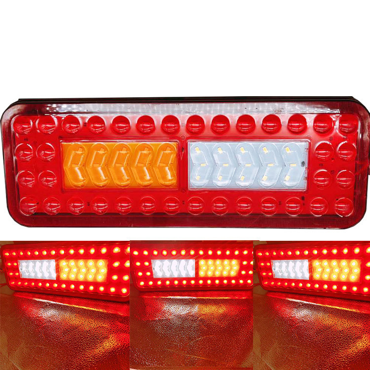 大货车led防水后尾灯24v导光型l电子后尾灯 铁板通用型导光后尾灯