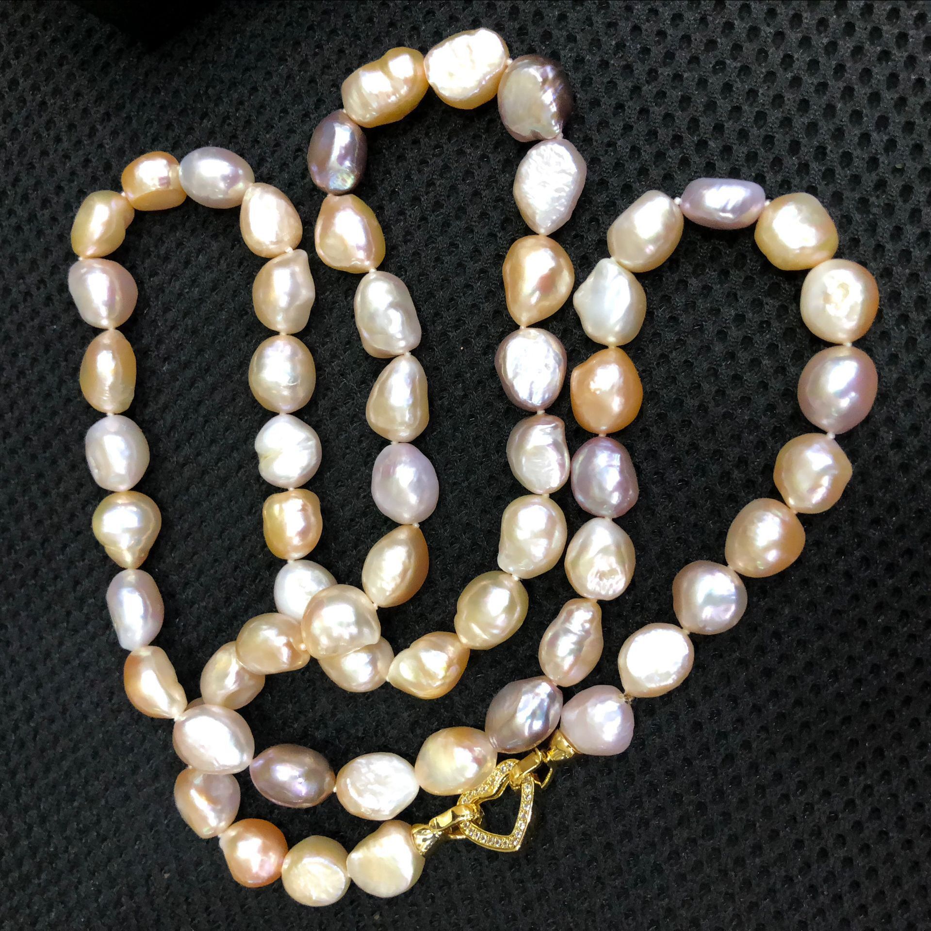 巴洛克混彩女士 淡水珍珠项链 11-12mm 珠宝首饰 厂家批发