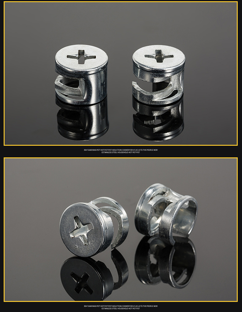 锻打铁偏心轮 镀镍 家具五金配件 衣柜橱柜小五金配件 厂家供应