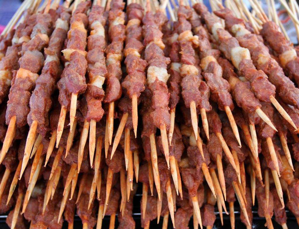 香辛生羊肉大串内蒙草原散养清真烧烤食材新疆大鸭肉串 4包*45串