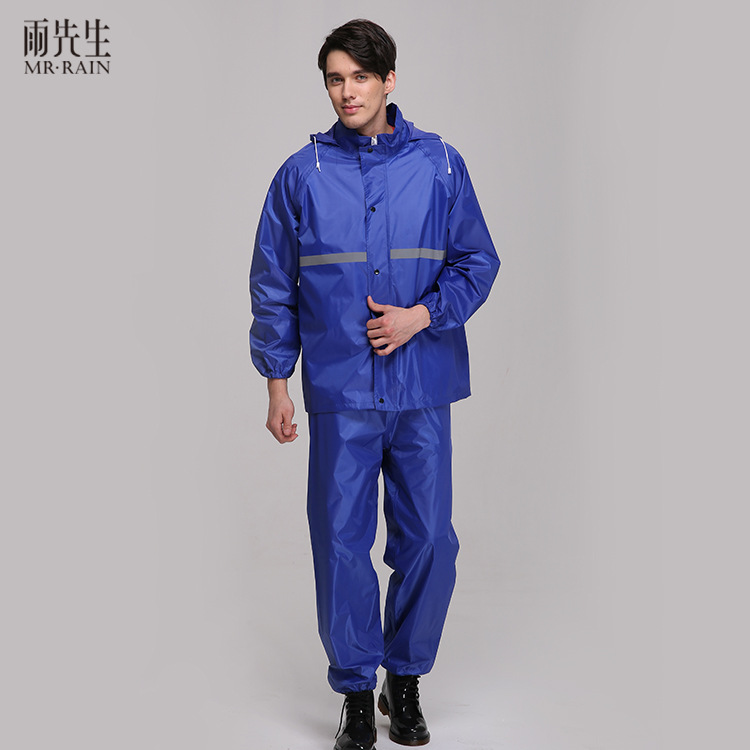 Mr. Yu Double-Layer Split Poncho Suit Men's and Women's Fashion Polyester Raincoat Labor Protection Adult Raincoat Factory Direct Sales