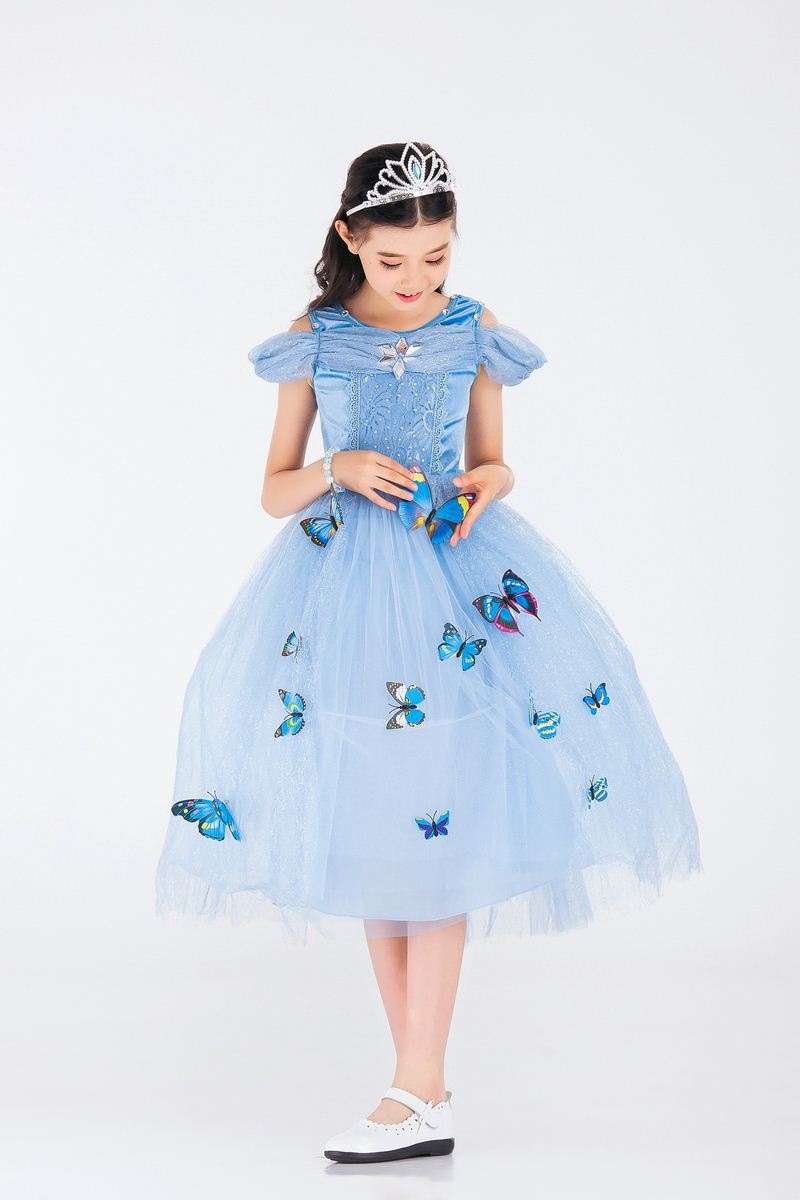 2018年新款童话故事灰姑娘儿童服装六一儿童节舞台演出服服装分码