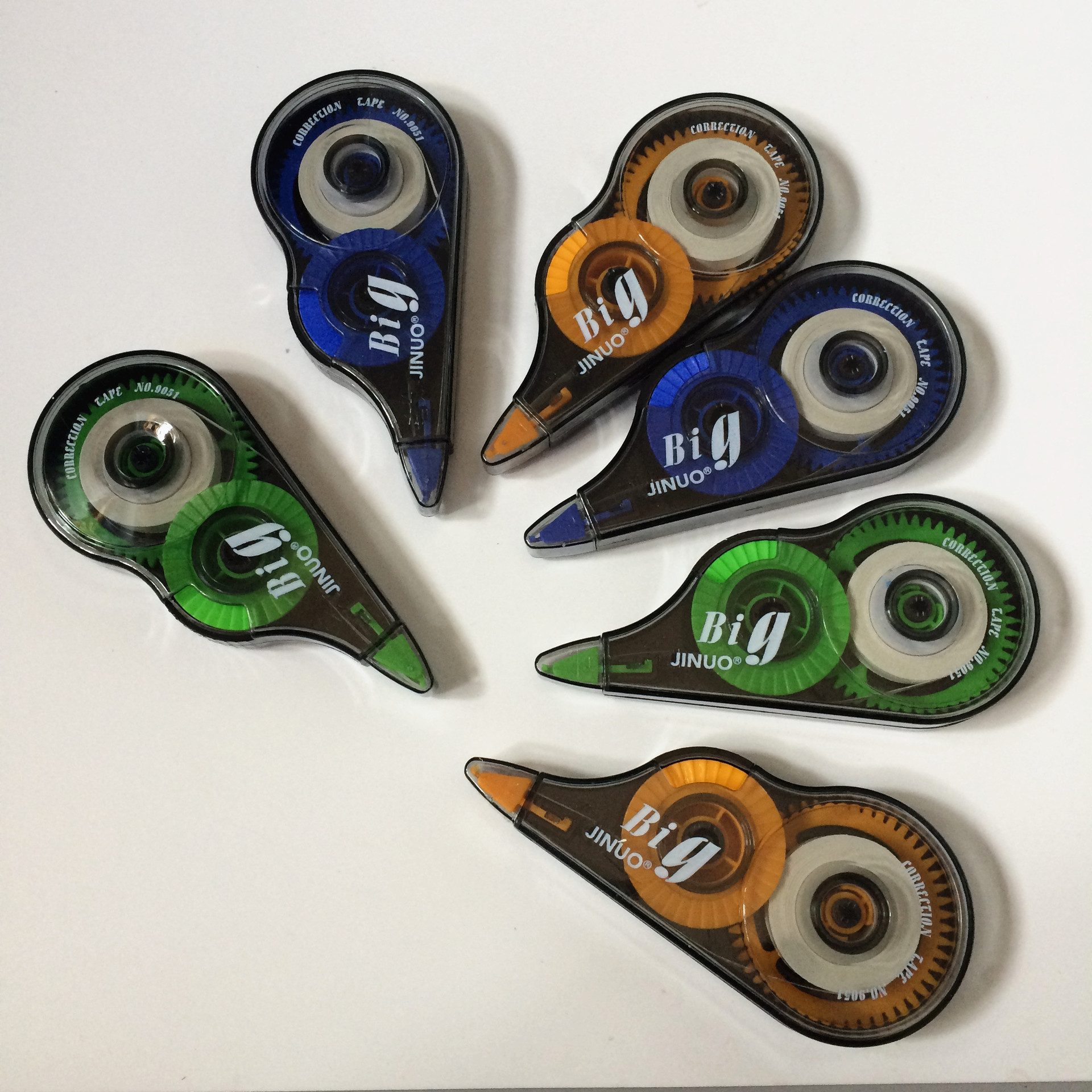 包邮 吉诺大容量修正带 学生改错涂改带 6个装办公改正带10米*6个