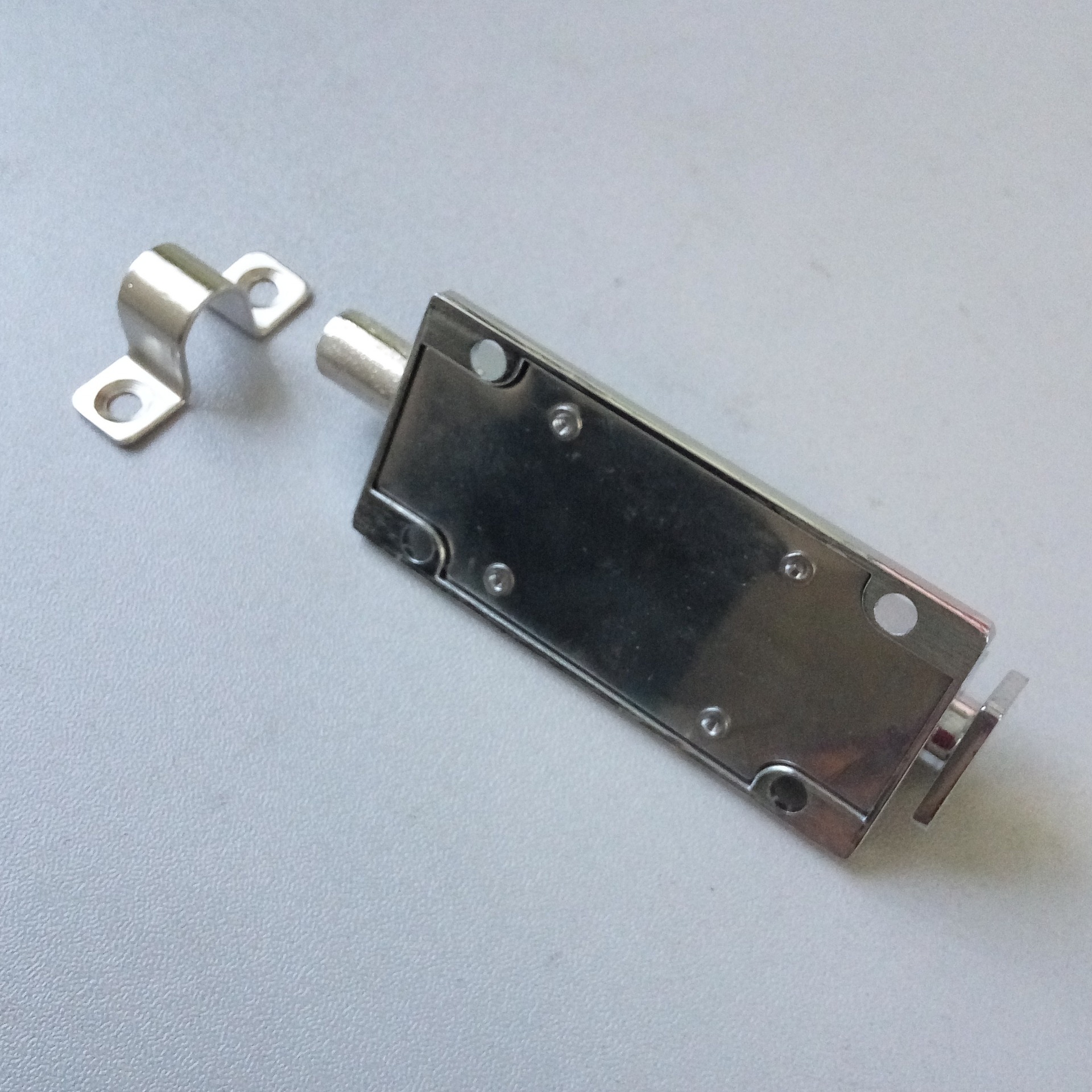 现货自动弹簧插销dk613铝合金自动反弹门栓门闩 家用工业弹簧插销