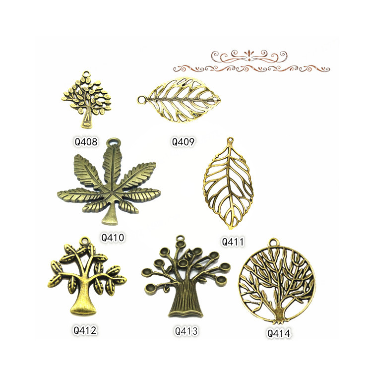 Diy Handmade Decorative Pendant Bronze Leaf Pendant Vintage Jewelry Accessories Zakka Korean Style Gadget