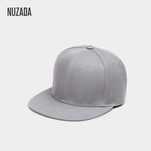 NUZADA新款纯色女士棒球帽 韩版平沿光板帽子男士嘻哈帽一件代发