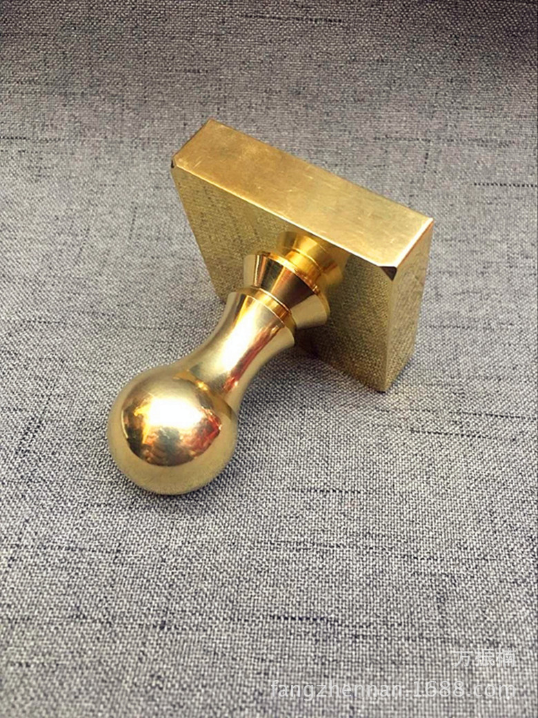 佛教铜印佛教法器 佛家用品铜印章法印 黄铜纯铜 佛法僧宝 三宝印