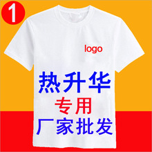 空白T恤定制儿童短袖热转印文化衫印字logo工厂白色莫代尔t恤批发