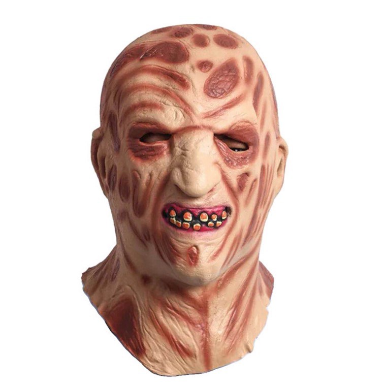 万圣节装扮道具 火烧怪面具恐怖烂脸头套 环保乳胶面具舞会装饰