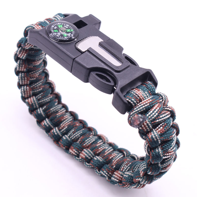 Paracord Bracelet Survival Bracelet Multifunctional Five-in-One Multifunctional Outdoor Umbrella Rope Camping Adventure Seven-Core Lifeline