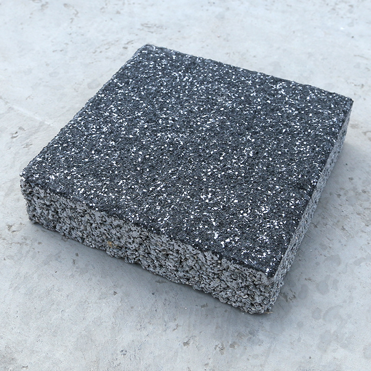厂家直销pc仿石透水芝麻黑透水砖路面工程砖广场砖仿花岗岩pc砖