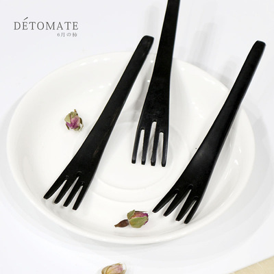 清仓 日式出口原单楠木四齿水果叉 冰淇淋木叉子 木餐具