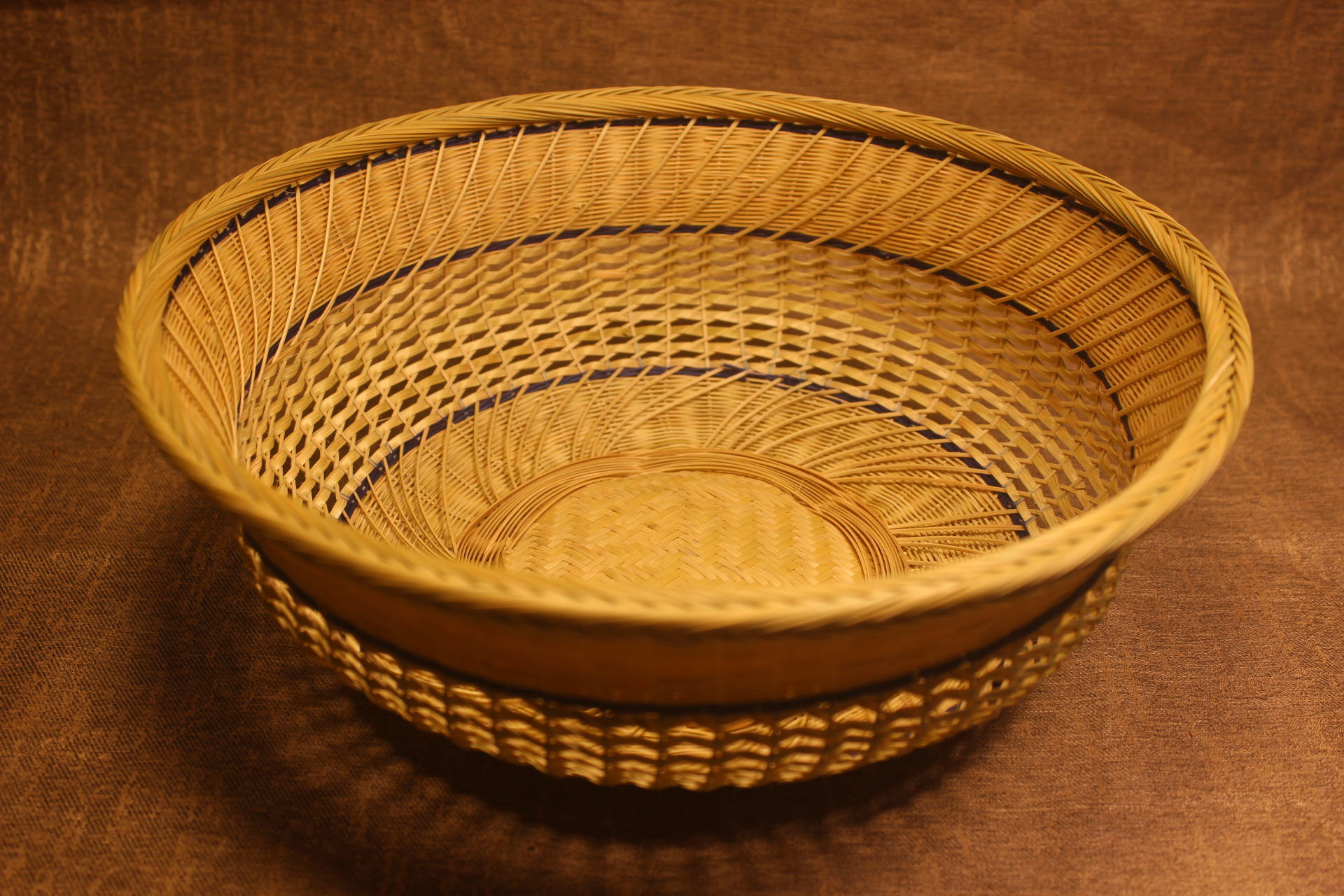 纯手工竹编果盘 置物篮 收纳盘子 细丝精编菜篮 工艺竹制品