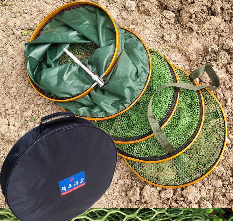 厂家批发定做卡边鱼护涂胶防挂速干铝合金渔户鱼网带鱼护包防跳网