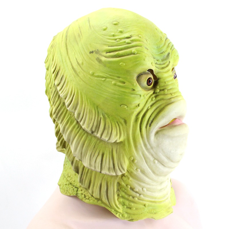 人鱼怪兽面具乳胶材质全头面具 万圣节面具 舞会派对恐怖恶搞面具