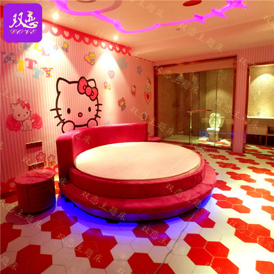 上海厂家定做主题酒店圆床宾馆电动床情趣床震动床夫妻合欢床