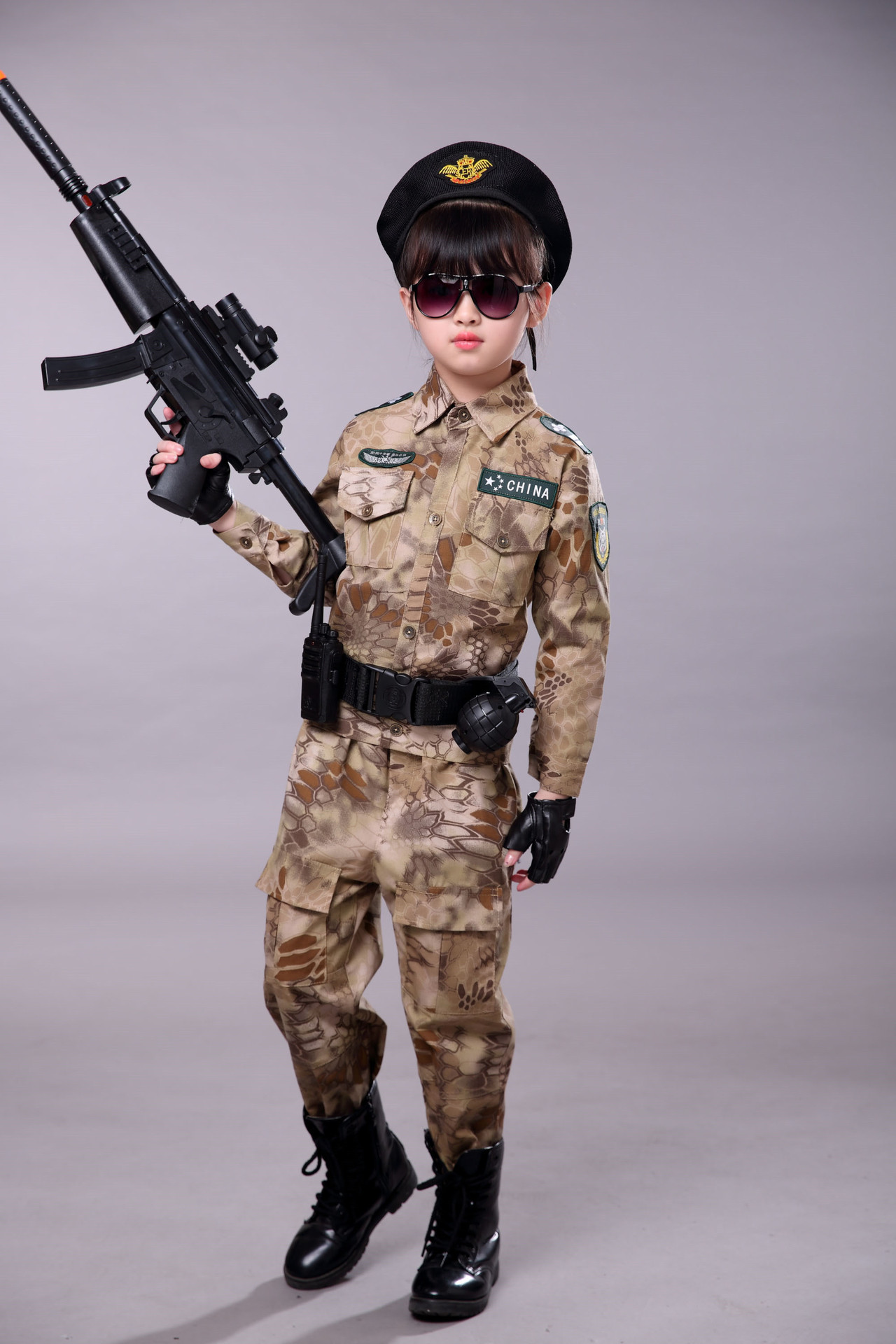 新款儿童迷彩军训服 男童野战特种兵套装 春秋夏令营军训服