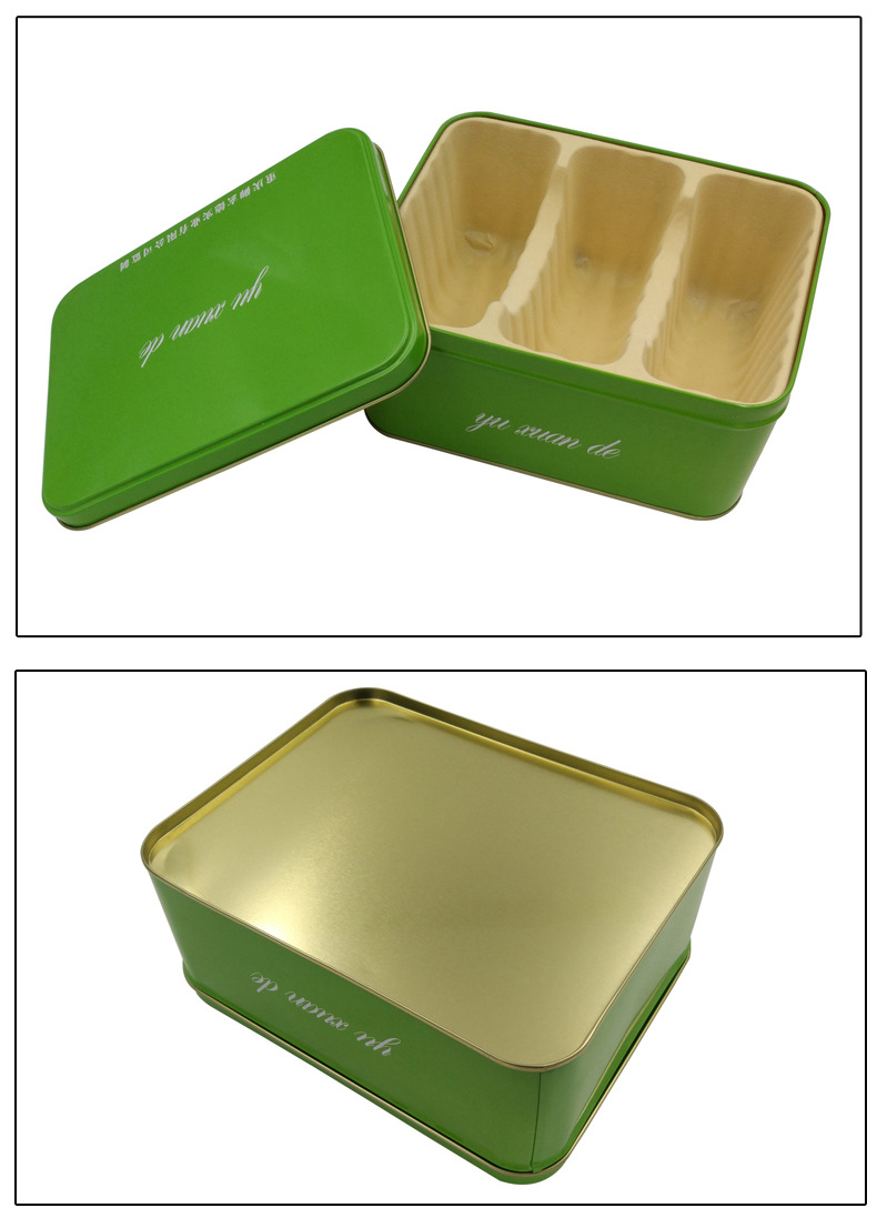 东莞厂家定做 中号长方形包装铁盒 饼干包装铁盒 药品包装铁盒