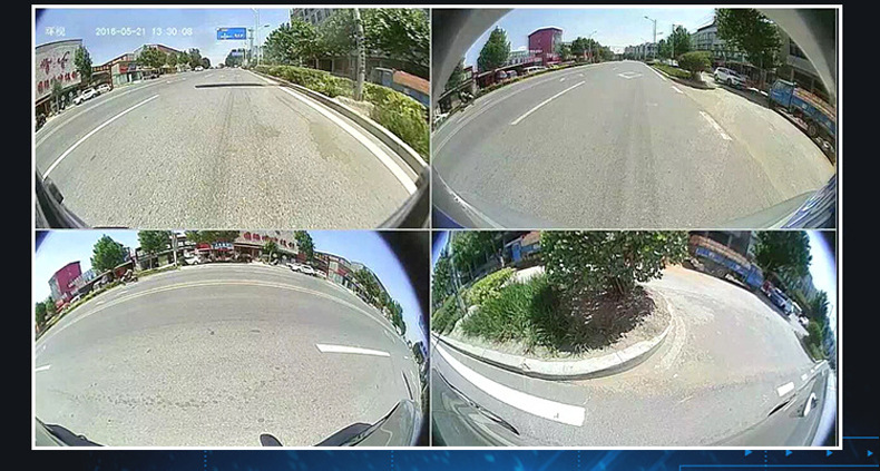 3d360度全景行车记录仪高清夜视倒车影像四路停车监控无死角