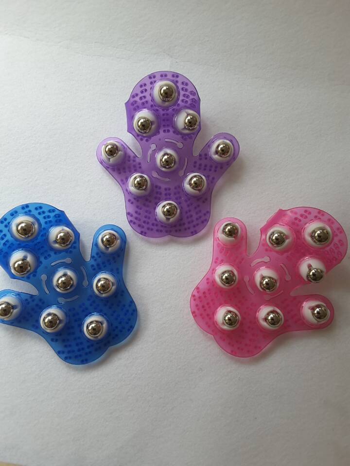 批发亚马逊速卖通热销九珠按摩器手动颈部按摩器手掌形钢珠按摩器