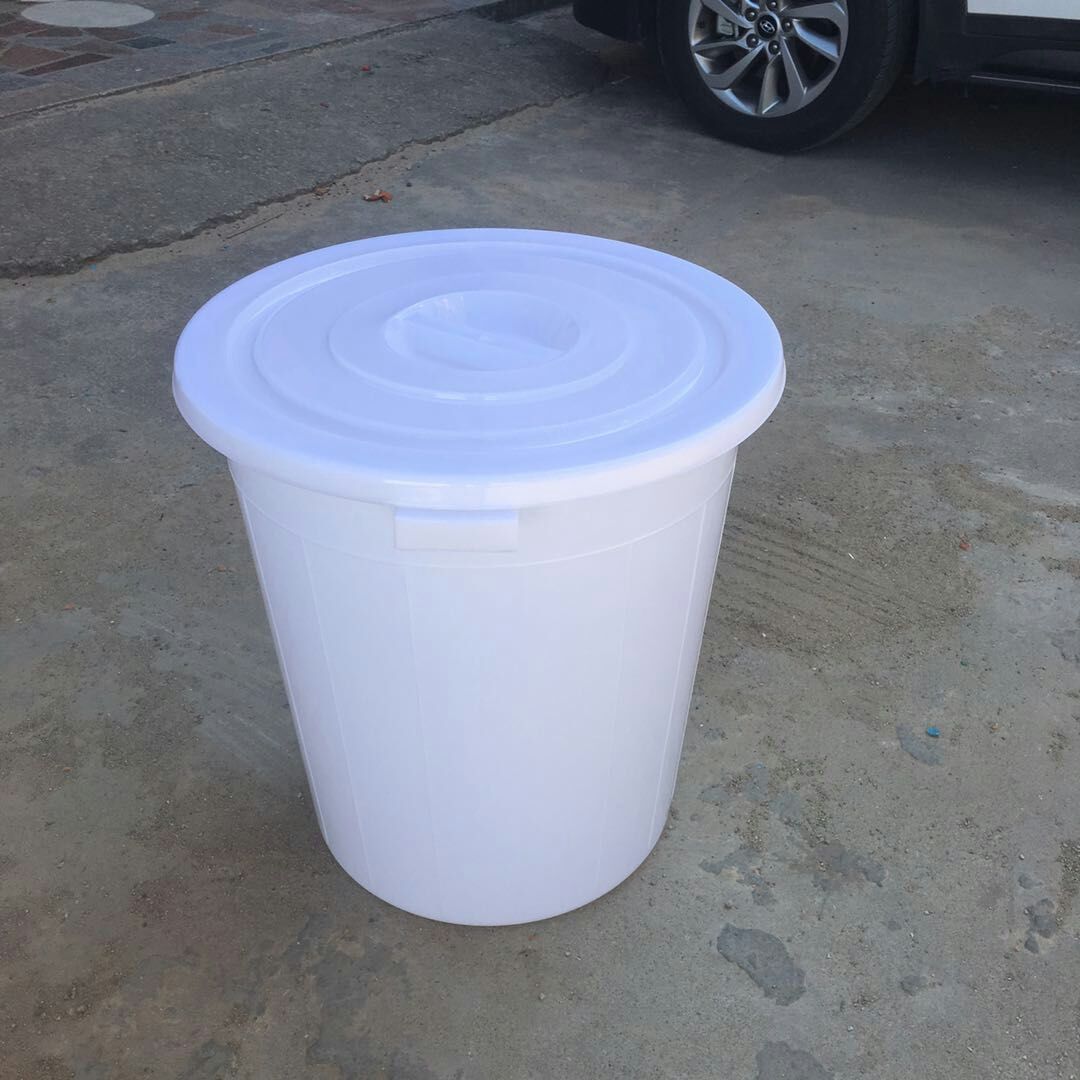 厂家直供塑料大水桶 带盖白色圆形化工大白桶 家用加厚耐用储水桶